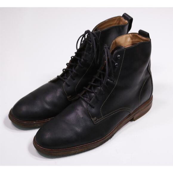 Clarks Mens Black Combat Ankle Boots 12 M - Picture 2 of 10